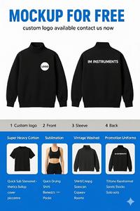 Cozy Women Mockneck Unlined <b>Top</b> OEM Service High Quality Warm Winter Casual Pullover Customized Color Front Logo - Product Image 3