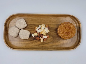 Wooden <b>Tray</b> Large Server For Banquet <b>Buffet</b> Kitchen Pass And Foodservice Durable Finish Crafted In Vietnam - Product Image 3