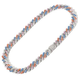 สร้อยคอชุบทอง14K สีโรสโกลด์ VVS เพชรมอยส์ซาไนต์925ได้รับการรับรองคุณภาพสูงสีทองขาวทันสมัยหลายสี - Product Image 3