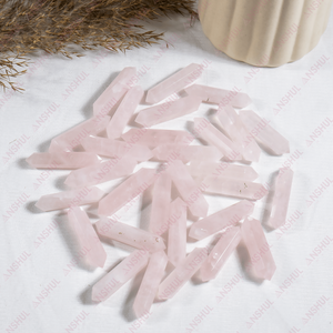 Cristales de Cuarzo Rosa de Primera Calidad al por Mayor, Puntas Dobles para Decoración y Regalos - Product Image 3