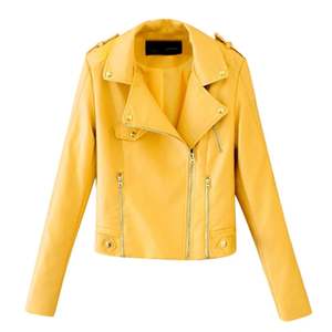 Chaqueta de cuero de invierno Reversible de alta calidad para mujer, transpirable, a prueba de viento, con cierre de cremallera, soporte Real sostenible de punto de otoño - Product Image 2