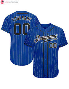 Maillot de baseball à rayures personnalisées Chemises de softball à rayures personnalisées Uniforme sportif à sublimation pour hommes femmes jeunes adultes - Product Image 5