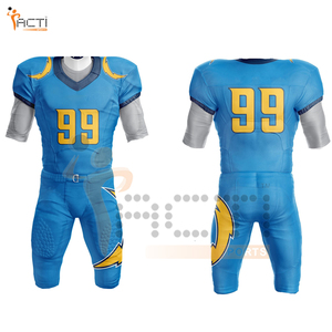 Meilleures ventes 2024 - Tenues de football américain pour hommes adultes respirantes de haute qualité 100% polyester - Personnalisation du nom et des couleurs de l'équipe - Product Image 1