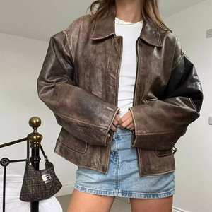 Diseña Tu Propia Chaqueta de Cuero Genuino para Mujer, Chaquetas de Cuero de Alta Calidad, Ecológicas, Transpirables y de Secado Rápido, Nuevo Diseño - Product Image 1