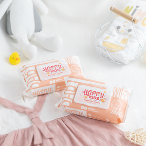 ECOWIPES Happy Kids Toallitas para bebé 80 Hojas suaves Toallitas húmedas sin perfume para la limpieza suave del bebé - Product Image 2