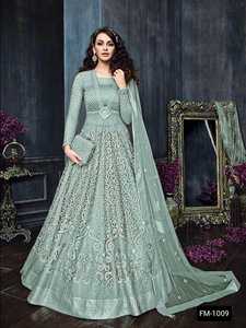 Vêtements ethniques indiens Georgette Heavy Sequence Work Anarkali Gowns pour mariage et festival Wear Salwar Kameez Suit for Women Wear - Product Image 6