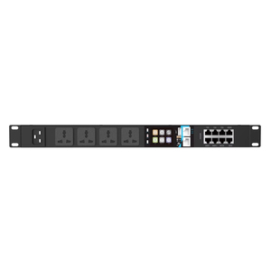 Rak PDU Cerdas Terukur dengan 4 Soket Universal dan Antarmuka IO Mendukung Manajemen Jarak Jauh Multi Protokol 110V 250V 10A - Product Image 1