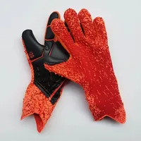 Guantes de fútbol americano para niños de la marca Handlady, stock al por mayor, revestimiento de silicona de cuero sintético dorado, gran agarre antideslizante