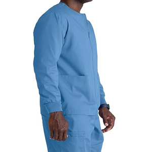 Low Price High Quality Custom Logo Printed Men <b>Scrub</b> Jacket <b>Plus</b> <b>Size</b> Breathable <b>Scrub</b> Jacket For Men - Product Image 3