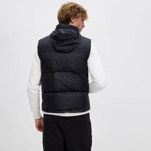 Gilet d'hiver en duvet avec poche zippée logo personnalisé veste bouffante sans manches gilet OEM haute qualité homme décontracté tissé - Product Image 2