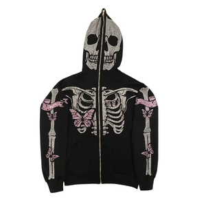 เสื้อฮู้ดผู้ชายไซส์ใหญ่แบบสั่งทำพิเศษ ดีไซน์ใหม่ ผ้าฟลีซ ซิปหน้า สำหรับฤดูหนาว - Product Image 2