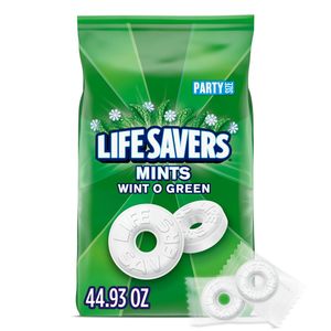 LIFE SAVERS Wint-O-Green Bonbons d'été Menthes dures emballées individuellement, format fête, sac en vrac de 2,8 lb - Product Image 1