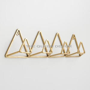 Crochet mural décoratif en laiton vintage en forme d'aile, finition dorée antique, pour vêtements, vente en gros - Product Image 4