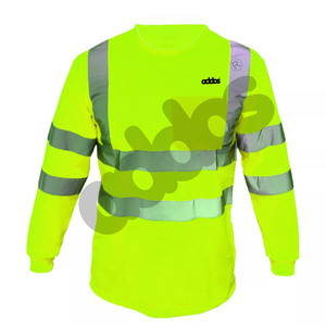 Safety Work T-shirt haute visibilité Classe 3 Chemise verte réfléchissante haute visibilité à manches longues - Product Image 1
