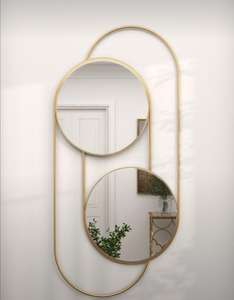 Espejo Decorativo de Pared con Marco de Hierro de Lujo Moderno, Hecho a Mano, Sin Electricidad, Forma Ovalada, Alta Calidad, para Bodas - Product Image 3