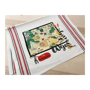 Ensemble de serviettes de cuisine de golf de qualité certifiée GOTS Cozy Veggies Imprimé Personnalisable Doux Lavable Fabriqué à partir de 100% Coton Brodé - Product Image 6