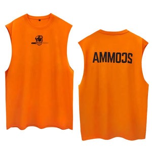 Mark's Top Pick 2024 hommes décontracté Gym débardeur surdimensionné emmanchures respirant coton Fitness gilet capuche col solide impression - Product Image 3