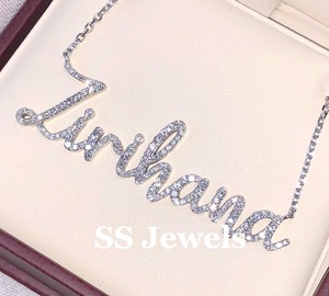 Custom VVS Moissanite Handmade 'I' Logo <b>Pendant</b> Men's Hip Hop <b>Name</b> Bustdown Charm <b>Necklace</b> Customizable with Diamond Logo - Product Image 4