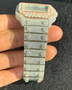 Reloj mecánico de lujo VVS Moissanite Diamond Handset Lab-Creado Hip-Hop Banda de acero inoxidable Business Fashion Glass Dial - Product Image 6