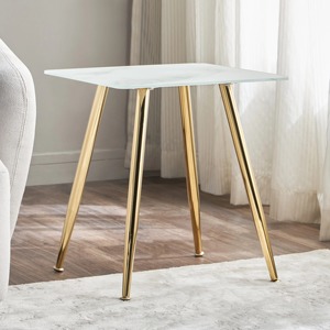 Table cylindrique ronde élégante en or conçue pour les chambres à coucher et les coins décoratifs avec un attrait intemporel - Product Image 6