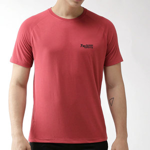 T-shirts de golf personnalisés OEM en gros avec logo sur le devant pour hommes, grandes tailles, en coton/fibre de bambou, anti-boulochage, col rond - Product Image 1