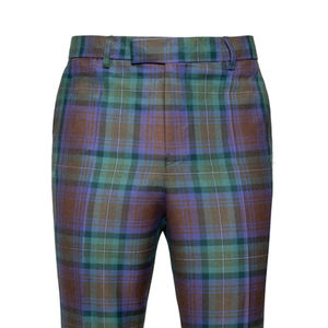 Pantalon entièrement personnalisé avec fermeture à braguette boutonnée pour homme Pantalon en tartan de haute qualité avec logo personnalisé pour homme - Product Image 4