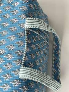 Vintage Boho Beach Duffle <b>Bag</b> Custom Floral Quilted Cotton Overnight Shoulder Travel Tote Luxury Weekender <b>Groomsmen</b> <b>Gift</b> Zipper - Product Image 3