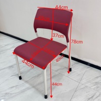 Chaise de salle à manger empilable moderne et colorée de haute qualité avec design mobile en polypropylène PP pour appartement, école et atelier