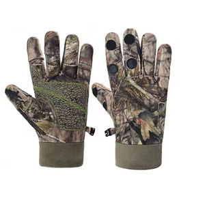 Gants de chasse robustes en cuir pour hommes - Utilisation en extérieur Tissu respirant Antidérapant Durable Évacuation de l'humidité Séchage rapide - Product Image 1