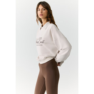 Urban Beat Alexia Damen-Strickpullover mit Hemdkragen und Print-Detail, Entspannter Schnitt - Product Image 3