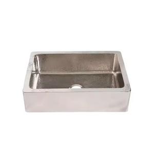 Évier en cuivre fait à la main finition argentée brillante Design commercial moderne pour la maison décor polyvalent pour salle de bain et cuisine - Product Image 1