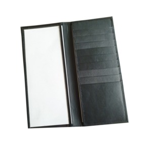 Funda plegable de cuero genuino de buena calidad, Color negro, venta al por mayor - Product Image 1