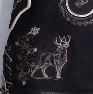 Pantalon en cuir traditionnel bavarois Lederhosen avec short Lederhosen personnalisé en cuir fendu de vache - Product Image 4