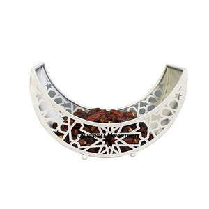 Plateau à chocolat élégant fait à la main Design arabe classique élégant nouveau plateau à chocolat en métal plaqué or décoratif chocolat fantaisie - Product Image 3