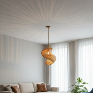 Lampe suspendue moderne en bambou, légère, faite à la main, durable, pour salon et autres lieux - Product Image 2