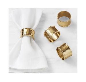 Boucle de serviette de décoration personnalisée pour sangle ronde diamant métal or accessoires mariage ronds ronds de serviette - Product Image 6