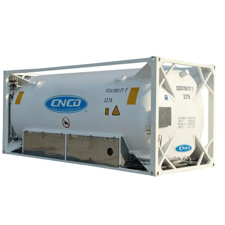 Nuovo contenitore per serbatoi ISO per refrigeranti LO2 Sea DME gpl da 20 piedi