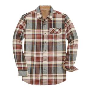 Camisa de Franela a Cuadros para Hombre, Camisa Gruesa con Forro Polar, Camisa Cálida de Invierno, Manga Larga, Informal, para Trabajar, con Botones, de Algodón - Product Image 1
