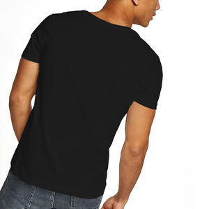 T-shirts col en v personnalisés pour hommes manches courtes logo personnalisé imprimé vente en gros prix en vrac col en v 2023 - Product Image 6