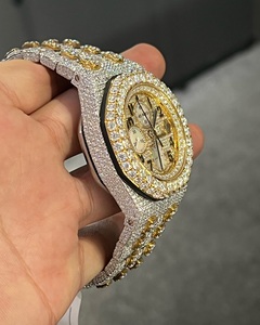 Montre à cadran de 38mm, montre à mouvement automatique, montre à diamant Moissanite, montre Hip Hop Bling Bust Down, montre entièrement glacée - Product Image 2