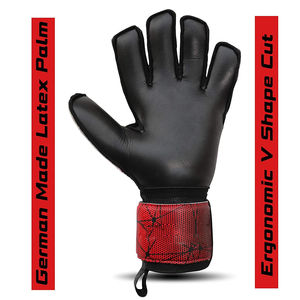 Gants de gardien de but en cuir Durable football vente en gros personnalisé respirant rembourré antidérapant crochet boucle fermeture forte adhérence confortable - Product Image 4