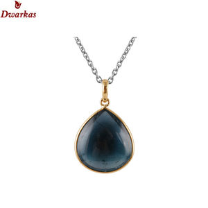 Custom ODM OEM fina joyería de lujo de alta calidad chapado en oro 925 Plata negro rutilo CZ multi piedra colgante collar para las mujeres - Product Image 6