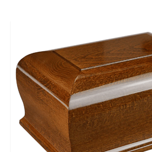 Urna de madera de estilo americano OEM marrón al mejor color para urna humana con tornillo recién llegado de Vietnam para suministros funerarios - Product Image 2