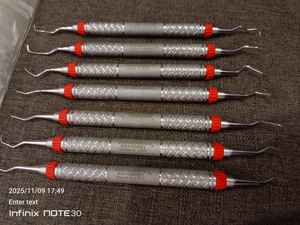 Gracey อุปกรณ์ขูดหินปูนชุดเครื่องมือขูด7ชิ้นด้ามจับ9 # ได้รับการรับรอง CE Class II FGC-HFCS-413คู่มือ1ปี - Product Image 2