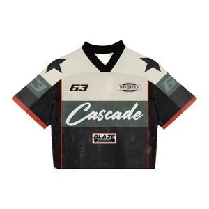 Vente en gros de chemises de sport en filet surdimensionné en polyester pour compétition de mode Fabricant américain Maillot de football - Product Image 3