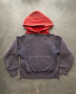 Pullover Cropped Hoodie Manufacturers Cotton Patchwork Two Tone Mineral Blank Distressed Vintage Sun Faded Acid Wash Hoddies Men - Product Image 1