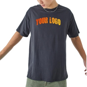 Premium Soft Cotton Black Logo Tee Wholesale Supplier <b>Top</b> Selling Custom Made <b>Men's</b> Heavyweight 100% Cotton Street Style Short - Product Image 1