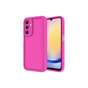 Coque pour Samsung Galaxy A15 avec motif ananas, en silicone souple, protection de l'appareil photo, rose foncé - Product Image 1