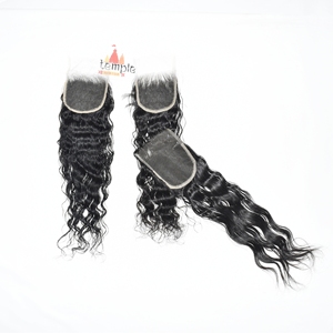 Extensiones de Cabello Humano Natural sin Procesar, Cierre Indio 4x4 HD, Alineación de Cutículas, Trama Doble a Máquina, Venta al Por Mayor - Product Image 4