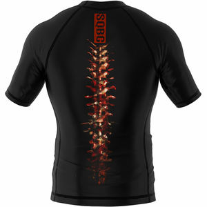Upf 50 protección solar poliéster spandex buceo hombre natación MMA logo rashguard - Product Image 4